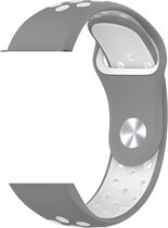 KELERINO. Siliconen bandje geschikt voor Fitbit Versa 2 (Lite) - Grijs / Wit