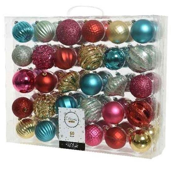 medeklinker Gevangene Botsing Kerstballen met piek set 93-delig voor 150 cm boom - Kerstboomversiering  gekleurd | bol.com