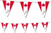 2x Canada vlaggenlijn 3,5 meter - Canadese vlag decoratie slinger