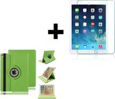 iPad Air 2019 hoesje - 10.5 inch - iPad Air 2019 Screenprotector - Bookcase Tablet hoesje Groen + Screenprotector