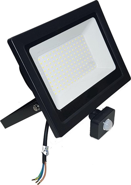 Het eens zijn met Onderzoek Dakraam LED Lamp straler 100W Bouwlamp Floodlight Bewegingssensor IP-65 A+ | bol.com