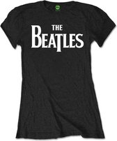 The Beatles Dames Tshirt -L- Drop T Logo Zwart