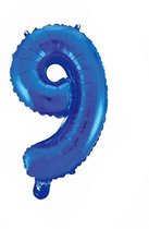 Wefiesta Folieballon Cijfer 9 41 Cm Blauw