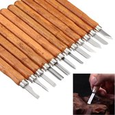 15st Carbon Steel Wood Carving Tools Kit Houtsnijbeitel Set voor DIY Houtbewerking Graver