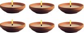 Royal Flame - Tuinkaars Terracotta -  Ø20cm - 9uur brandtijd - 6 stuks - Voordeelverpakking