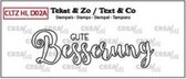 Crealies Handlettering stempel Duits Gute Besserung