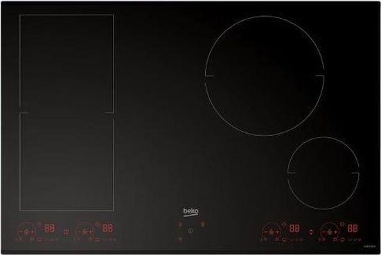 Beko HII 84800 FHT plaque Noir Intégré (placement) 75 cm Plaque avec zone à induction 4 zone(s)