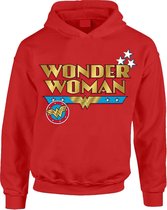 DC Comics - Wonder Woman Logo - Rode Meiden Trui -5-6 Jaar