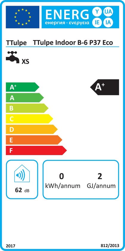 TTulpe® Indoor B-6 P37 Eco ErP/NOx propaan geiser voor camping, caravan, camper of boot