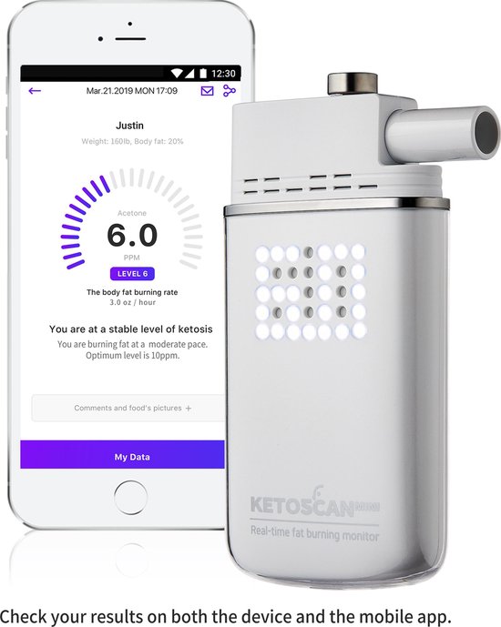 Ketoscan Mini Ketosis meter Bluetooth Gas sensor fatburner