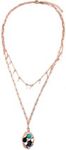 Ketting 2 Lagen - Amulet - Lengte Verstelbaar 37-42 cm - Roségoudkleurig