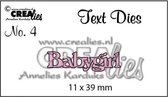 Crealies Snijmal Engelse tekst no.4 "Babygirl"