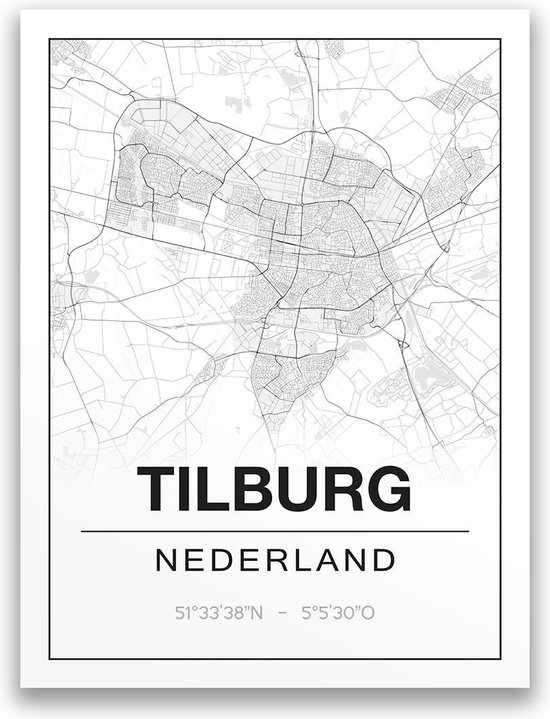Poster/plattegrond TILBURG - A4