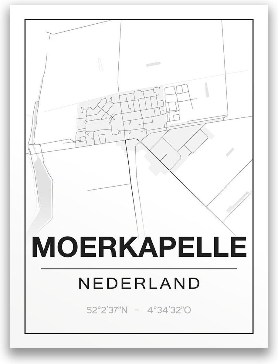 Poster/plattegrond MOERKAPELLE - A4
