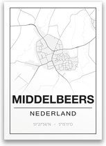 Poster/plattegrond MIDDELBEERS - A4