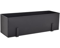 LOFT42 Flora Wand Plantenbak Large Zwart - Metaal - 50x15x15