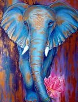 Dielay - Diamond Painting Pakket - Olifant - 40x30 cm - Complete Set - Volledige Bedekking