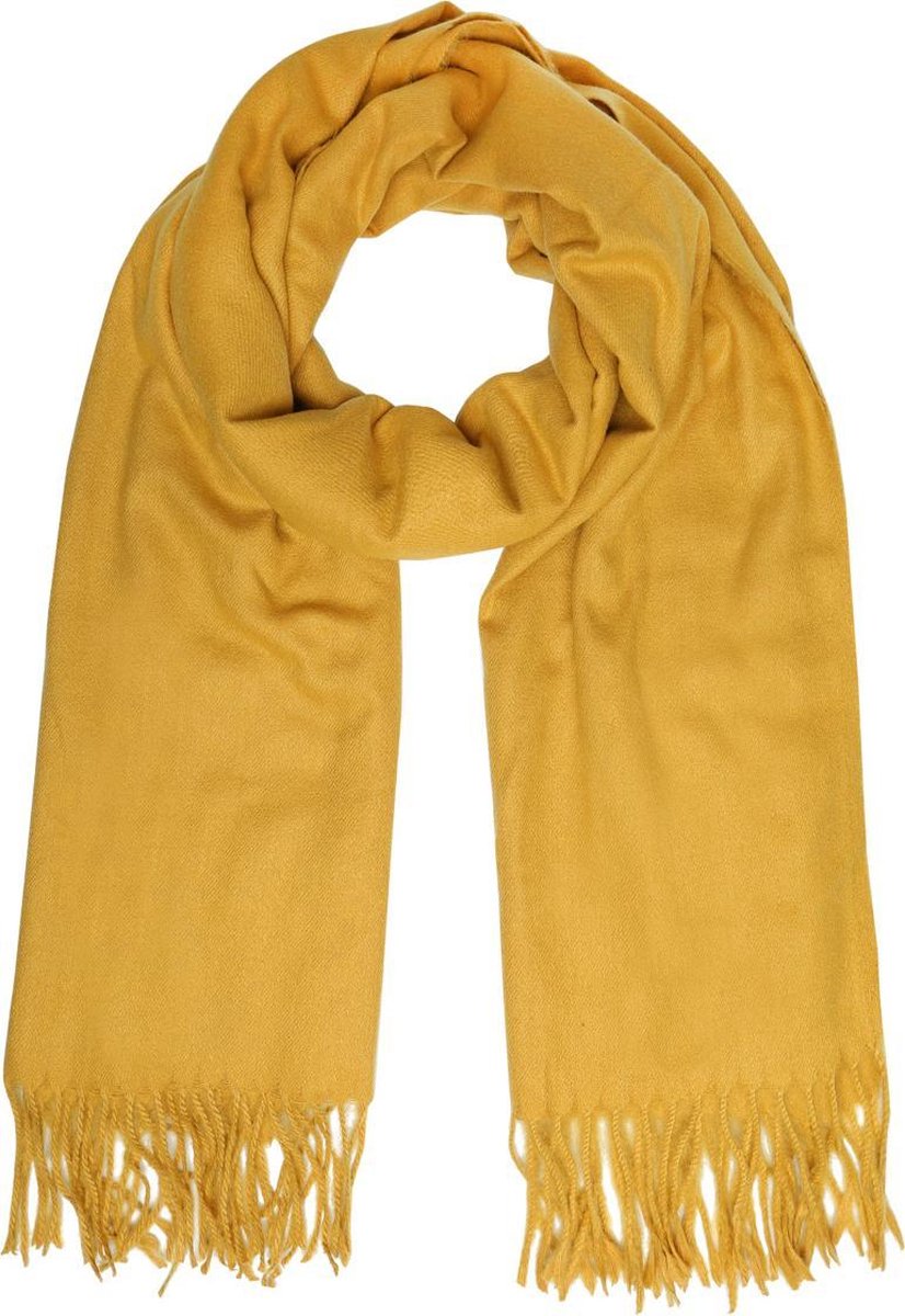 Warme dames sjaal cozy okergeel | bol.com