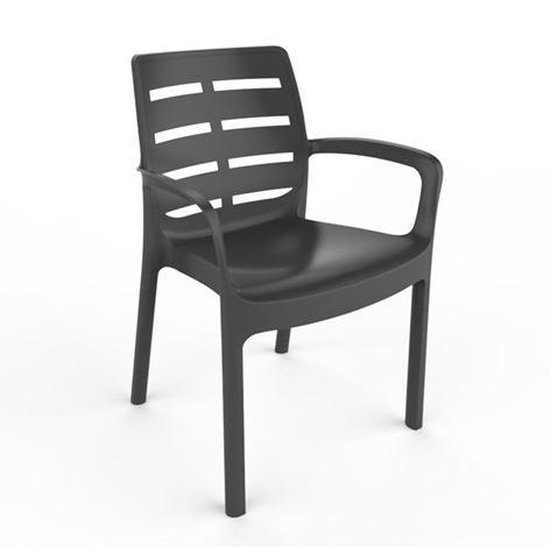 Plastic stoel - Antraciet - 61x56x82 cm