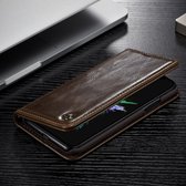 Luxe lederen bookcase voor iPhone X - iPhone Xs - Bruin