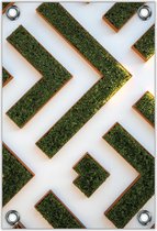 Tuinposter –Plantenbakken van bovenaf – 40x60cm Foto op Tuinposter (wanddecoratie voor buiten en binnen)
