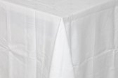 Damast Tafelkleed, Franse Lelie Wit 530x140cm', De Witte Lietaer 100% Katoen