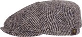 Stetson Hatteras Newsboy Cap Wol Herringbone Bruin-S