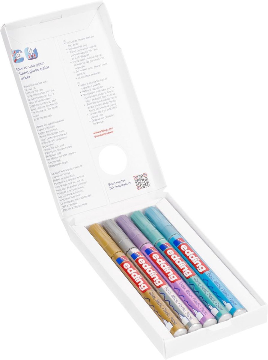 Paintmarker Edding 780 Op Oliebasis 0.8MM Goud En Zilver Blister À 2st | Kantoorartikel | 630217