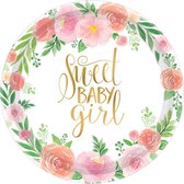 Feestborden Babyshower Bloem 26,7 Cm 8 Stuks