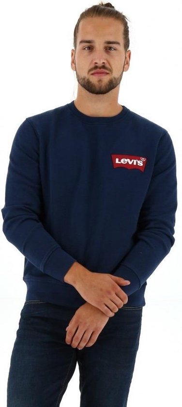 cafe versnelling Geometrie Levi's sweat trui met logo blauw., maat S | bol.com
