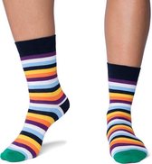 CADA 2 Paar dames sokken gestreept multicolor Maat 39-42