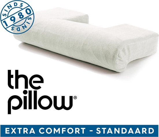 The Pillow Extra Comfort Standaard - Orthopedisch kussen Latex - Hoofdkussen voor Nekklachten - Kussen voor Nek inclusief Velours Kussensloop - 63x36x15cm