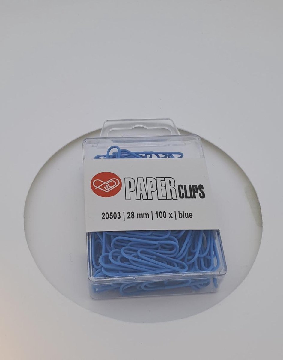 Paperclip lpc 28mm blauw - Quinz