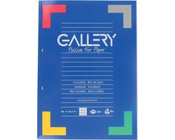 Gallery cursusblok, ft A4, 80 g/m², 2-gaatsperforatie, geruit 5 mm, 100 vel
