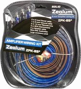 Zealum  ZPK8S2 Aansluitset / Kabelset 8mm2 - voor auto versterker of actieve subwoofer - incl. kabels