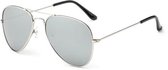 Hidzo Zonnebril piloten zonnebril Zilver - UV 400 - In brillenkoker