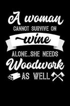 A Woman Cannot Survive On Wine Alone She Needs Woodwork As Well