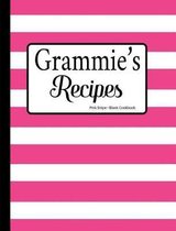 Grammie's Recipes Pink Stripe Blank Cookbook