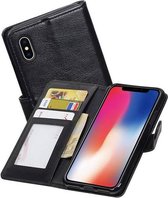 iPhone X Portemonnee hoesje booktype wallet case Zwart