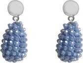 Biba oorbellen licht-blauwe druppel kralen