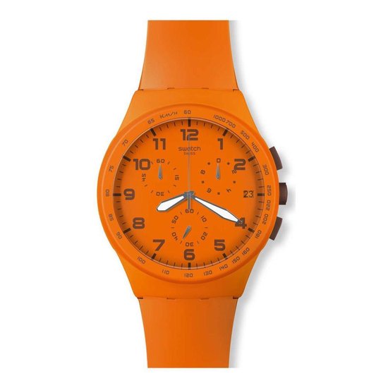 Swatch SUSO400 Wild Orange - Horloge - 42 mm - Kunststof - Oranje | bol.com