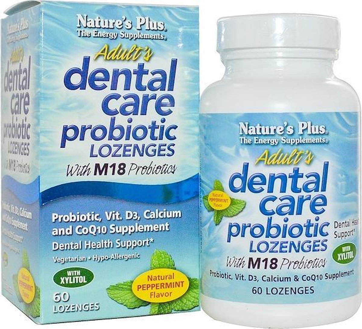 samenzwering Inspecteren Rustiek Adult Dental Care Probiotic With M18 - Natural Peppermint Flavor (60  Lozenges ) -... | bol.com