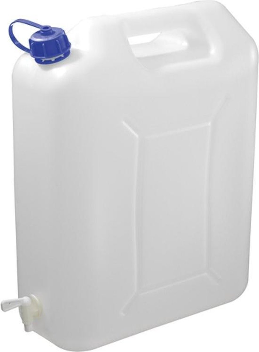 Wieg Effectief Verdeel Carpoint Water Jerrycan Met Kraan 20 Liter Kunststof Wit | bol.com