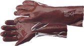 Vloeistofdichte handschoen SW2135 pvc Interlock rood 35cm - 2 paar