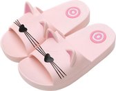 Kinder Slippers met Katten Detail en Kattenoren | Roze | Schoenmaat 31