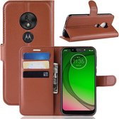 Motorola Moto G7 Play Hoesje - Book Case - Bruin