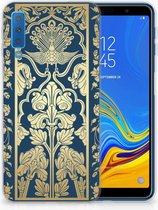 Geschikt voor Samsung Galaxy A7 (2018) TPU Hoesje Golden Flowers