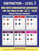 Printable Preschool Worksheets (Kindergarten Subtraction/taking away Level 2)