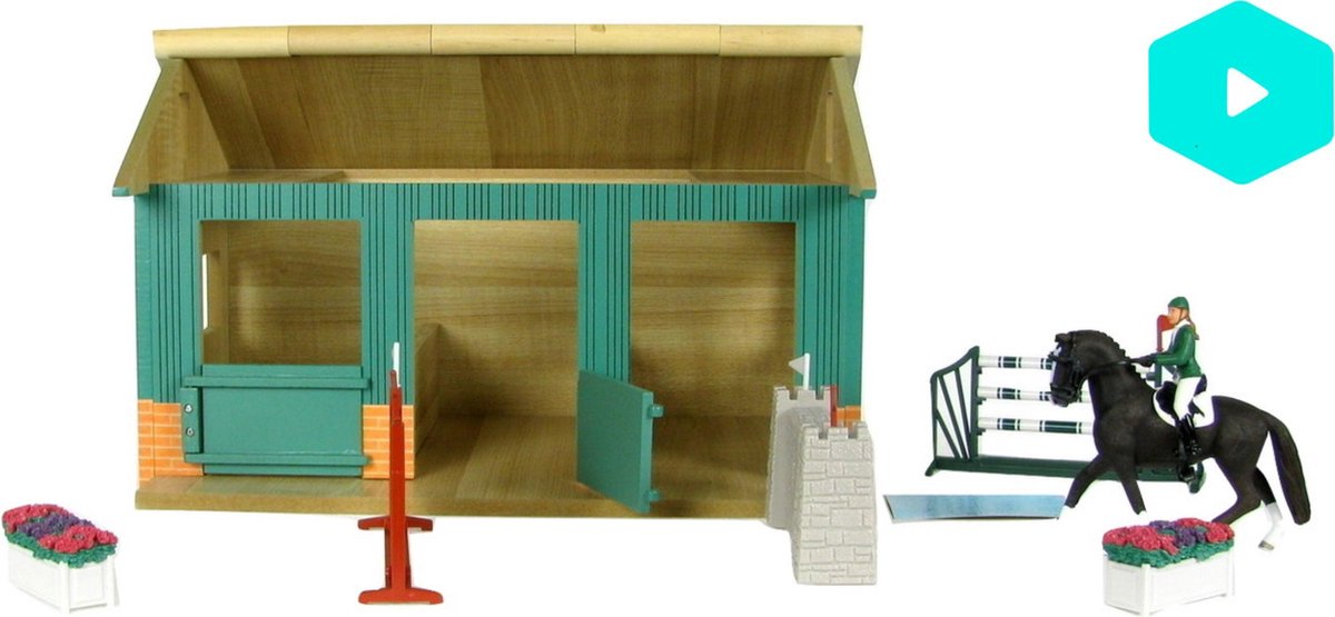 Grote verzameling schleich paardjes, met manege en wasplaats Grote verzameling schleich paardjes, met manege en wasplaats