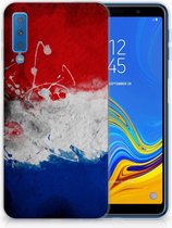 TPU Siliconen Case Back Cover Geschikt voor Samsung A7 (2018) Nederlandse Vlag